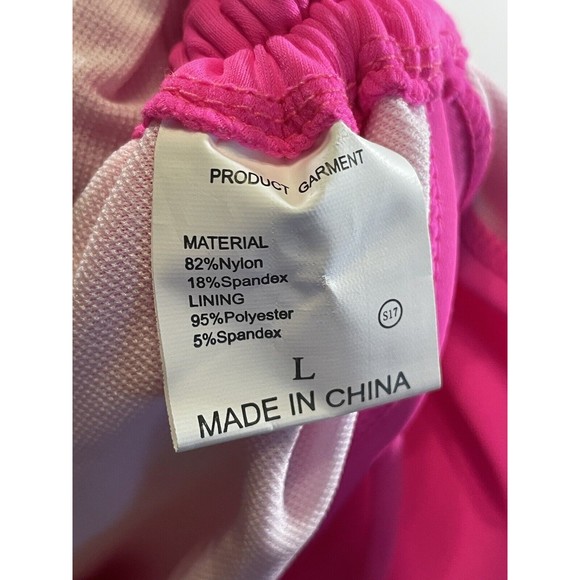 California Waves Cutout One-Piece Swimsuit, Neon Pink, Large, New - Picture 5 of 7